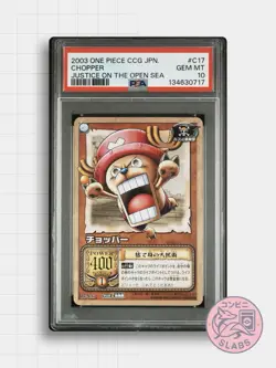 PSA 10 - 2003 One Piece Carddass Chopper - CCG Justice On Sea POP 1 Hyper - Image 1