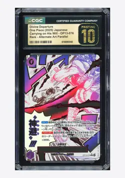 One Piece CGC 10 PRISTINE Divine Departure R Alt Art 2025 OP13-076 OP13 Japanese - Image 1