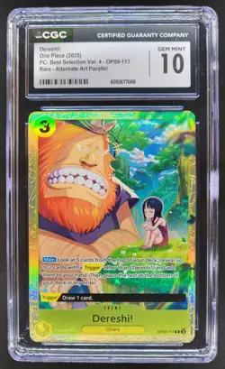 2025 ONE PIECE CCG DERESHI! RARE ALT ART OP09-117 CGC 10 C PT - Image 1