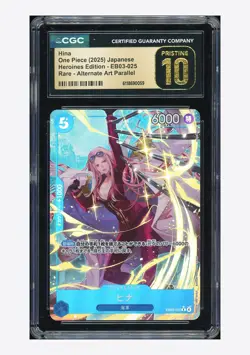 One Piece CGC 10 PRISTINE Hina R Alternate Art 2025 EB03-025 EB03 Japanese - Image 1