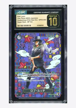One Piece CGC 10 PRISTINE Rob Lucci SP Alternate Art 2023 OP03-092 OP05 Japanese - Image 1