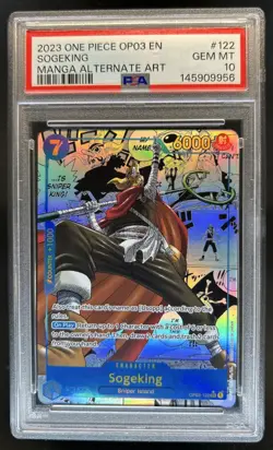 2023 One Piece Pillars of Strength Sogeking Rare Manga Alt Art #OP03-122 PSA 10 - Image 1