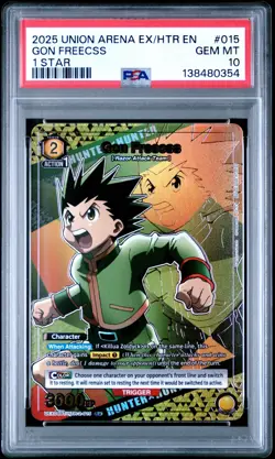 Union Arena TCG Gon Freecss Alt Art Holo PSA 10 Gem Mint Hunter x Hunter - Image 1