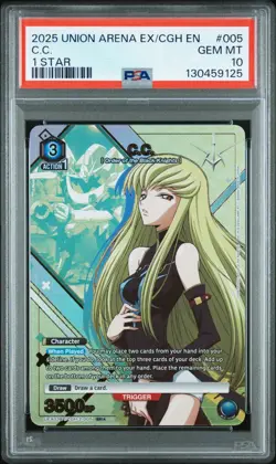 Union Arena TCG C.C. CC Alt Art Holo PSA 10 Gem Mint CCG Code Geass - Image 1
