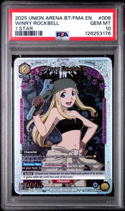 Union Arena TCG Winry Rockbell Alt Art Holo PSA 10 Gem Mint Fullmetal Alchemist - Image 1