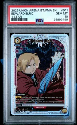 Union Arena TCG Edward Elric Alt Art Holo PSA 10 Gem Mint Fullmetal Alchemist - Image 1