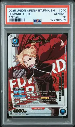 Union Arena TCG Edward Elric Alt Art Holo PSA 10 Gem Mint Fullmetal Alchemist - Image 1