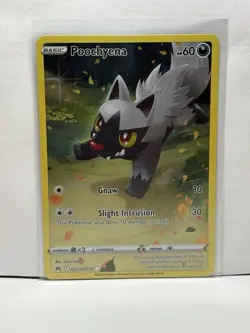Pokemon Poochyena TCG Full Art Rare Card GG33/GG70 Crown Zenith Galarian Gallery - Image 1