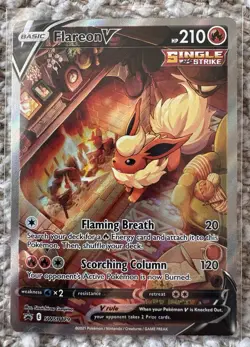 Pokemon TCG Flareon v SWSH179 Sword & Shield Promo Card Holo NM Condition - Image 3