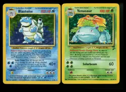 Blastoise 2/102 Base Set 1999 Venusaur 18/130 2000 Vintage Pokemon Card Lot WOTC - Image 1