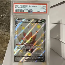 Pokemon SWSH Promo Eldegoss V SWSH084 PSA 9 Holo Sword & Shield Card - Image 1