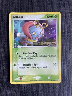 2005 Pokemon VOLBEAT Ex Emerald REVERSE HOLO Foil STAMPED Edition Card 42/106 MP - Image 1