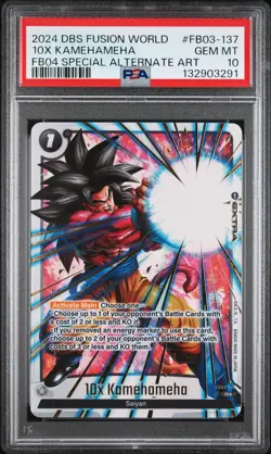 2024 DRAGON BALL SUPER CARD GAME FUSION WORLD ULTRA LIMIT 10X KAMEHAMEHA PSA 10 - Image 1
