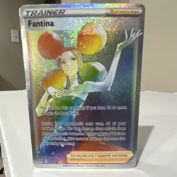 Pokemon Fantina Full Art Secret Rare Holo Trainer 206/196 Lost Origin TCG Card - Image 1