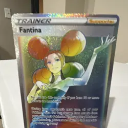 Pokemon Fantina Full Art Secret Rare Holo Trainer 206/196 Lost Origin TCG Card - Image 2