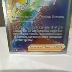Pokemon Fantina Full Art Secret Rare Holo Trainer 206/196 Lost Origin TCG Card - Image 3