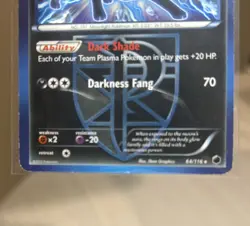 2013 Umbreon 64/116 Team Plasma Pokemon Card Non-Holo - Image 3