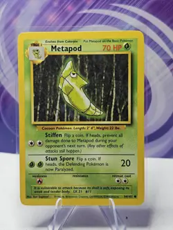 METAPOD 54/102 Base Set Pokemon Card LP - Image 1