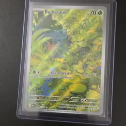 Pokemon Bulbasaur Full Art Holo Illustration Rare MEW 166/165 70 HP Basic Card - Image 1