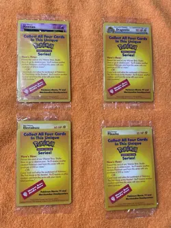 1999 Pokemon Movie Promo Cards Set Of Four New/Sealed Gold WB Stamp - Image 1