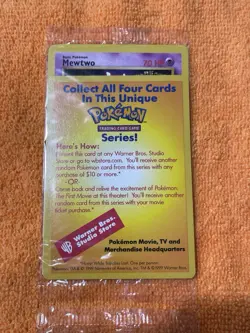 1999 Pokemon Movie Promo Cards Set Of Four New/Sealed Gold WB Stamp - Image 2
