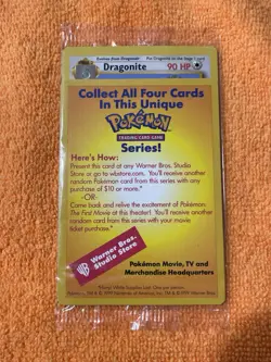 1999 Pokemon Movie Promo Cards Set Of Four New/Sealed Gold WB Stamp - Image 3
