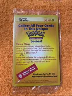 1999 Pokemon Movie Promo Cards Set Of Four New/Sealed Gold WB Stamp - Image 5
