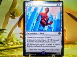 With Great Responsibility rare magic the gathering spider-man trading cad - Image 1