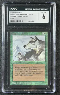 ASPECT OF WOLF CGC 6 1993 MAGIC: THE GATHERING MTG BETA #NNO RARE 135 - Image 1