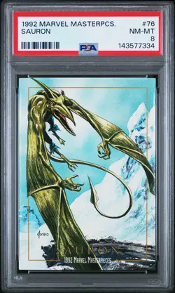 1992 MARVEL MASTERPIECES #76 SAURON PSA 8 - Image 1