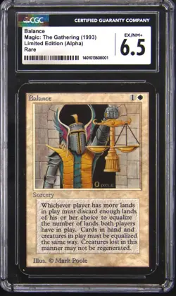 1993 MAGIC THE GATHERING LTD EDITION ALPHA BALANCE CGC 6.5 - Image 1