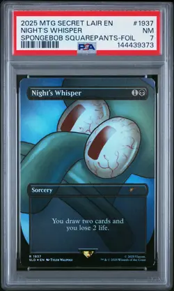 2025 MTG SECRET LAIR DROP #1937 NIGHT'S WHISPER PSA 7 - Image 1