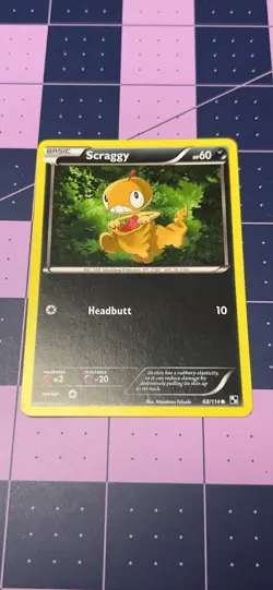 Pokemon TCG Scraggy 68/114 Black & White Regular Card - Image 1
