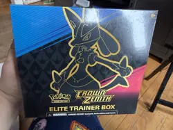 Pokemon Crown Zenith Elite Trainer Box ETB Factory Sealed small rip - Image 1