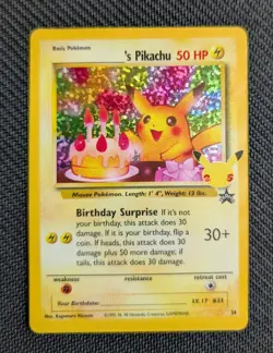 2021 Pokemon Celebrations Classic Collection Birthday Pikachu #24 - Image 1