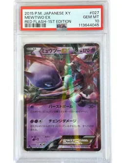 2015 Pokemon Japanese XY Mewtwo Ex Red Flash 1st Edition PSA 10 - Image 1