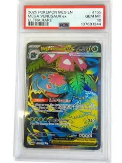 2025 Pokemon Mega Evolutions Mega Venusaur ex Ultra Rare PSA 10 - Image 1