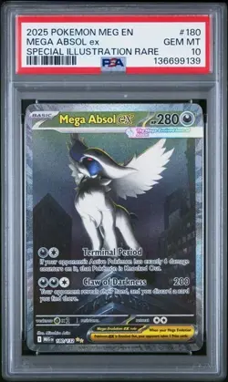 2025 POKEMON MEG EN MEGA ABSOL EX 180/132 SPECIAL ILLUSTRATION RARE PSA 10 - Image 1