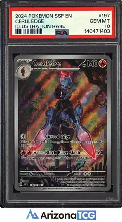 Pokemon 2024 Ceruledge 197/191 Full Art IR Surging Sparks GEM MINT PSA 10 - Image 1