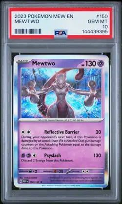 2023 POKEMON MEW EN-151 #150 MEWTWO PSA 10 - Image 1