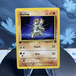 Pokemon Machop 59/82 Team Rocket 1st Edition MP - Image 1