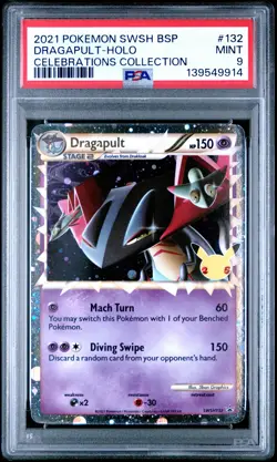 Dragapult Holo SWSH132 Celebrations Collection Pokemon PSA 9 *914 - Image 1