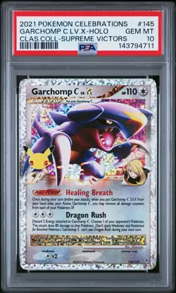 2021 POKEMON CELEBRATIONS CLASSIC COLLECTION #145 GARCHOMP C LV.X-HOLO PSA 10 - Image 1