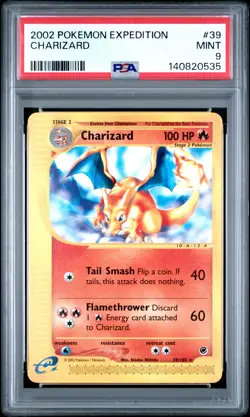 2002 POKEMON EXPEDITION #39 CHARIZARD PSA 9 - Image 1