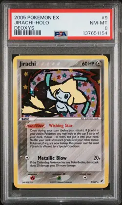 2005 POKEMON EX DEOXYS #9 JIRACHI-HOLO PSA 8 - Image 1
