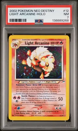2002 POKEMON NEO DESTINY #12 LIGHT ARCANINE-HOLO PSA 7 - Image 1