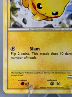 2010 Pokemon TCG Pikachu Undaunted 61/90 Regular LP - Image 3