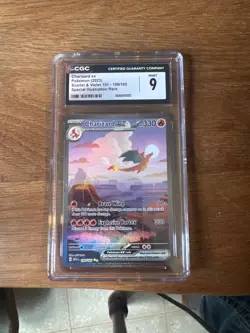 Pokemon TCG Charizard ex 199/165 Scarlet & Violet 151 CGC 9 MINT - Image 1