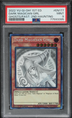 2022 Yu-Gi-Oh! GFP2 1st Edition Ghost Dark Magician Girl #GFP2-EN177 PSA 9 MINT - Image 1