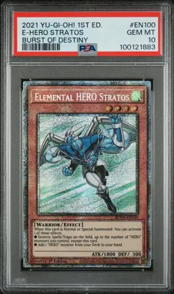 Elemental Hero Stratos BODE-EN100 Starlight Rare 1st Edition Yugioh PSA 10 *883 - Image 1
